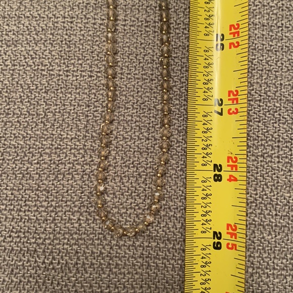 Beaded Neutral Tone Necklace with Gold Tone Tiny Accent Beads - Picture 4 of 9